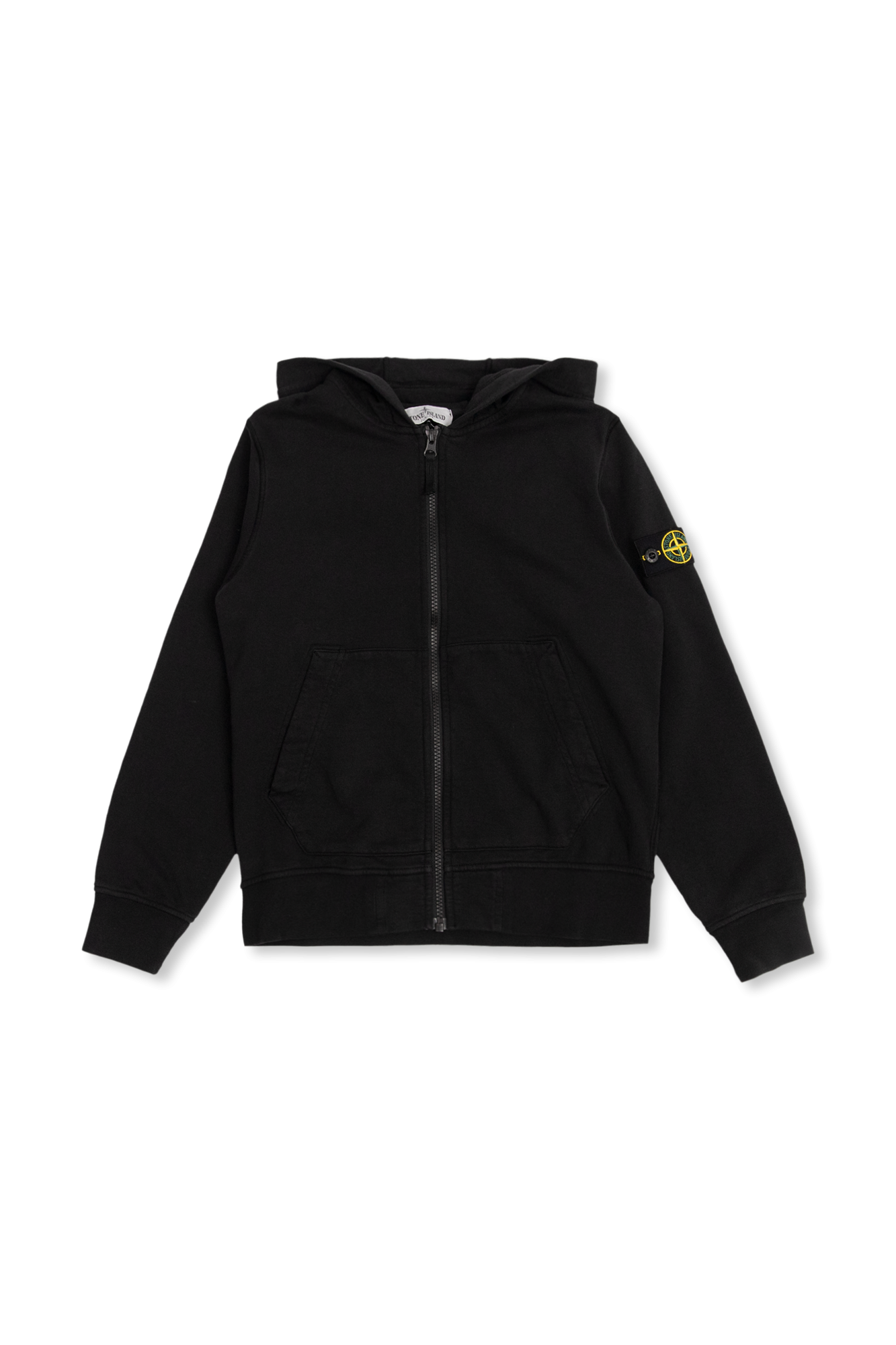 Stone island grey zip up outlet hoodie